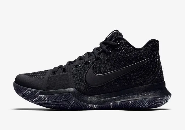 NIKE KYRIE 3 “TRIPLE BLACK”. MARBLE