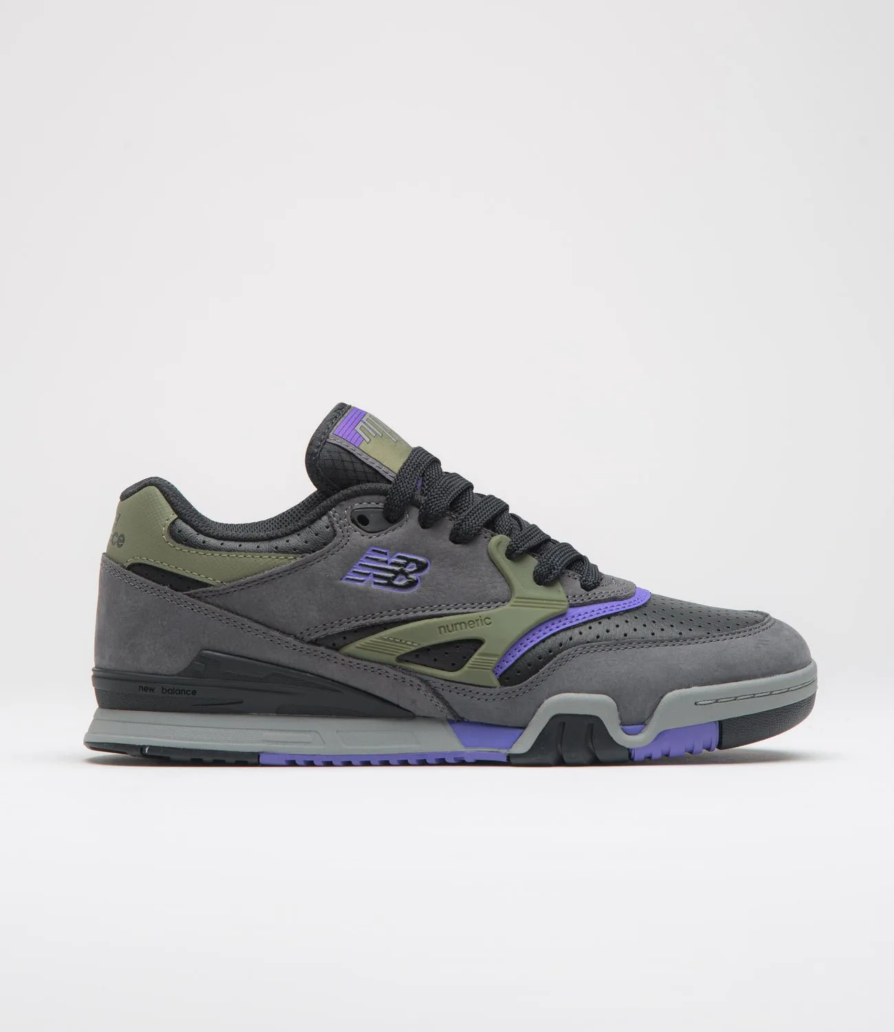 New Balance Numeric 770 Skate Shoes - Grey/Olive Purple-Black
