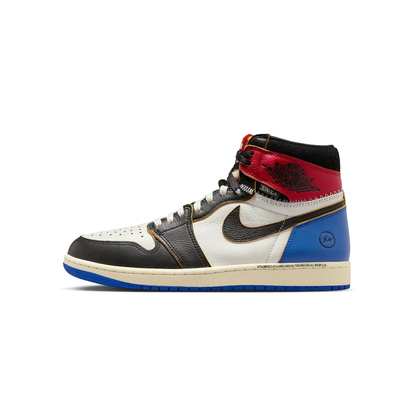 Air Jordan 1 x Union x Fragment Black and Varsity Red
