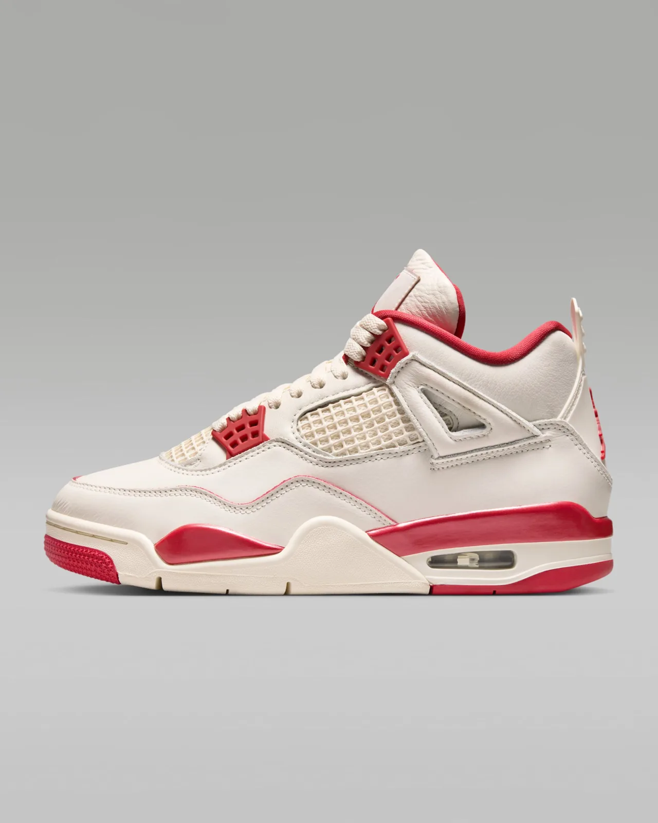 Air Jordan 4 Retro "Pale Ivory and Tough Red"