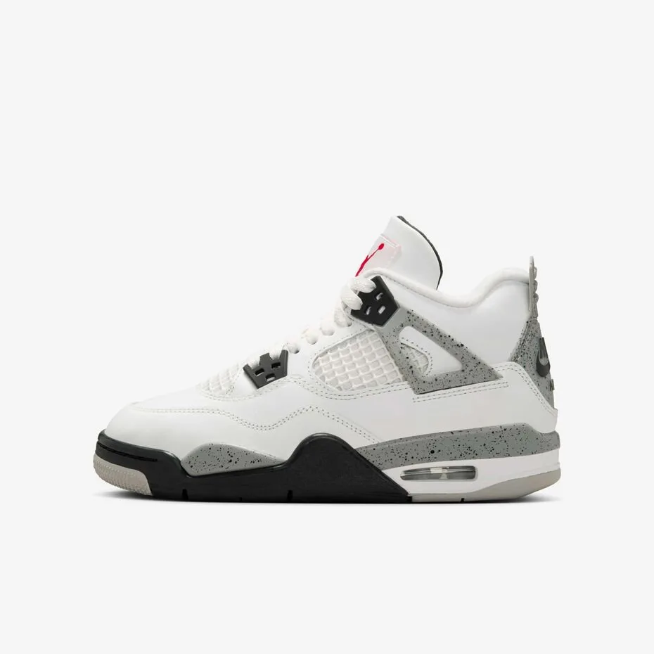 Air Jordan 4 RETRO 'White Cement' SUMMIT WHITE/FIRE RED-CEMENT GREY-BLACK