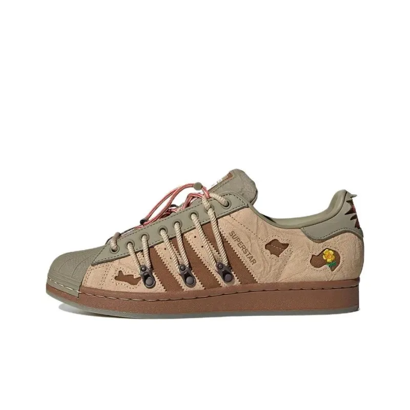 adidas-originals Superstar x melting sadness 'Green Brown' Men's