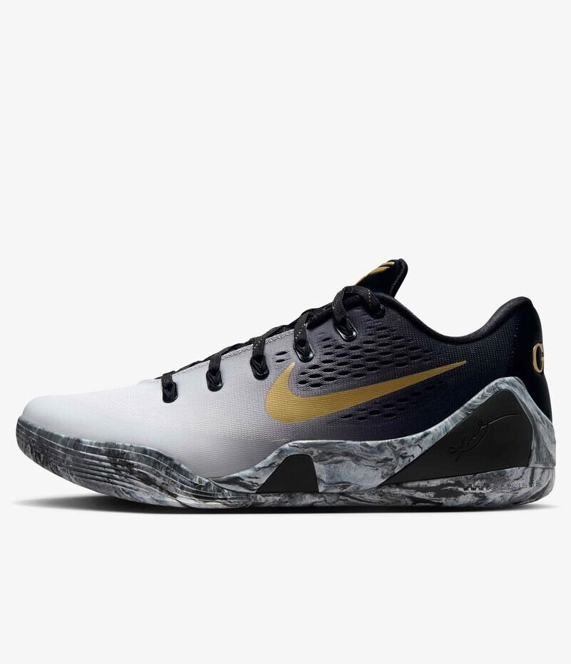 Kobe IX Elite Low ProtroBasketball ShoesBlack/White/Metallic Gold