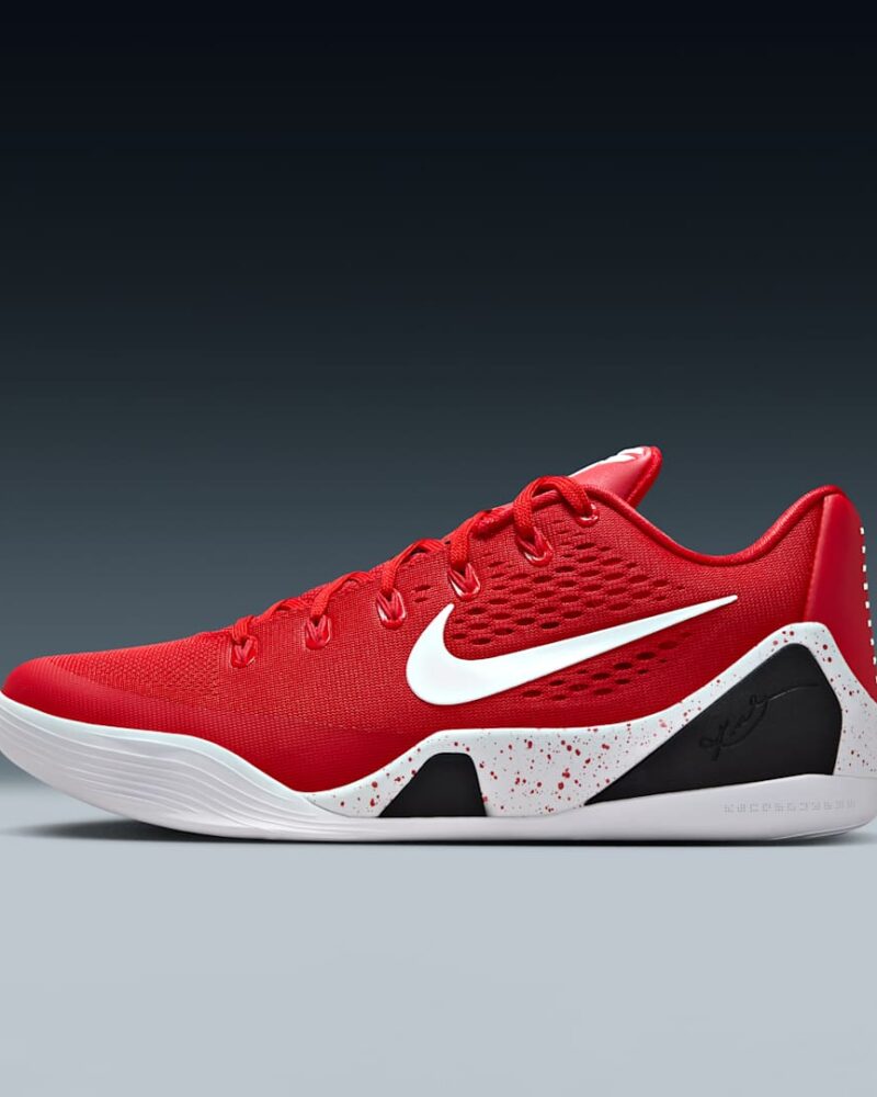 Nike Kobe 9 Elite Low EM Protro “Team Banks” – University Red/Black/White basketball shoes