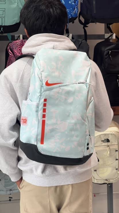 Nike Hoops Elite Basketball Backpack (32L) Glacier Blue/Black/Bright Mandarin